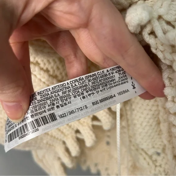 Zara Cream Openwork Knit Tank Top - Picture 3 of 5